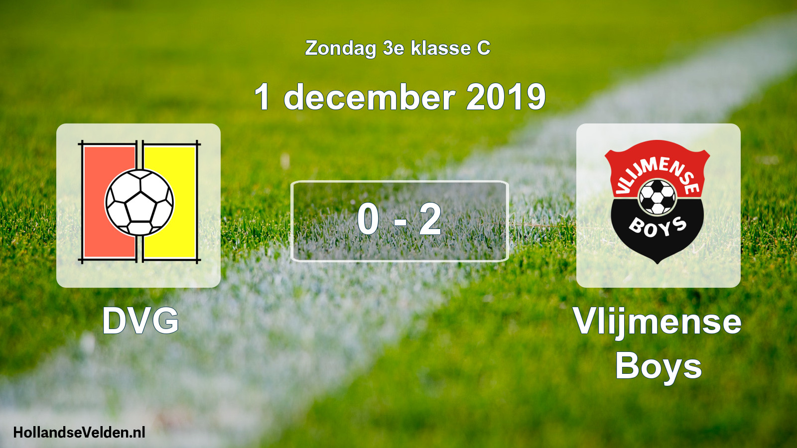 Total number of matches played: DVG - Vlijmense Boys 0 - 2 (1 December 2019)