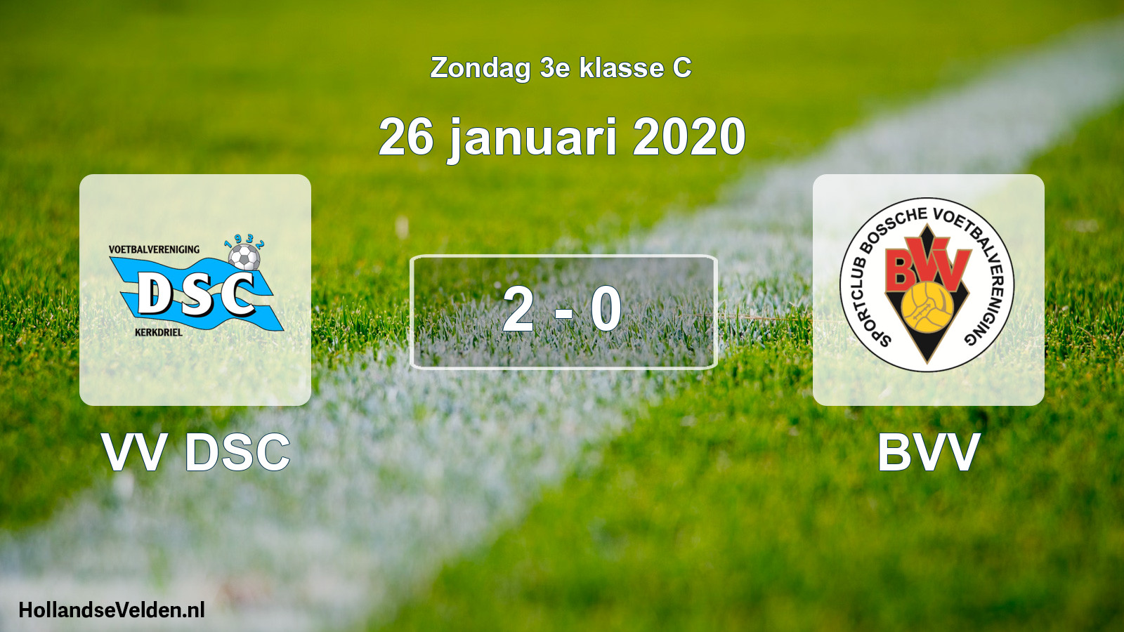 Total number of matches played: VV DSC - BVV 2 - 0 (26 January 2020)