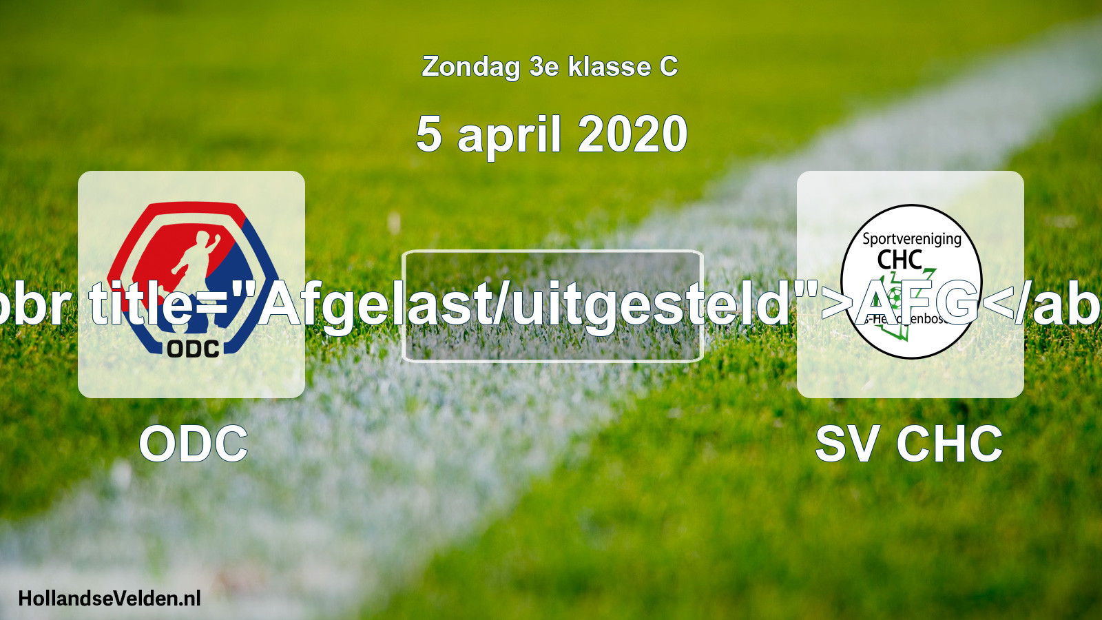 Scheduled Match: ODC - SV CHC (5 April 2020)