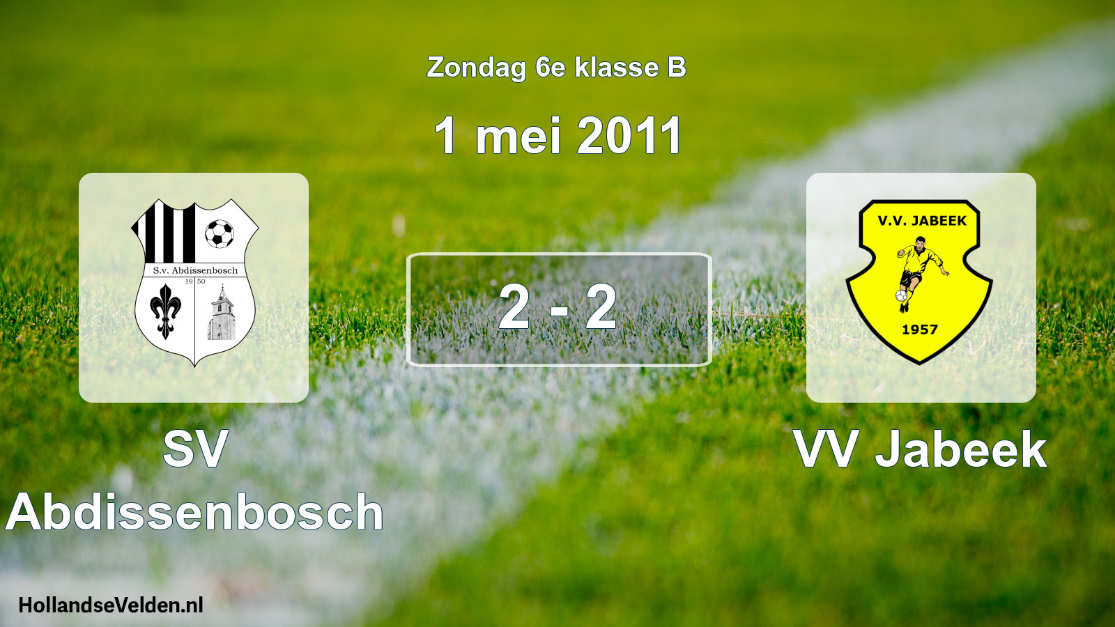 Total number of matches played: SV Abdissenbosch - VV Jabeek 2 - 2 (1 May 2011)