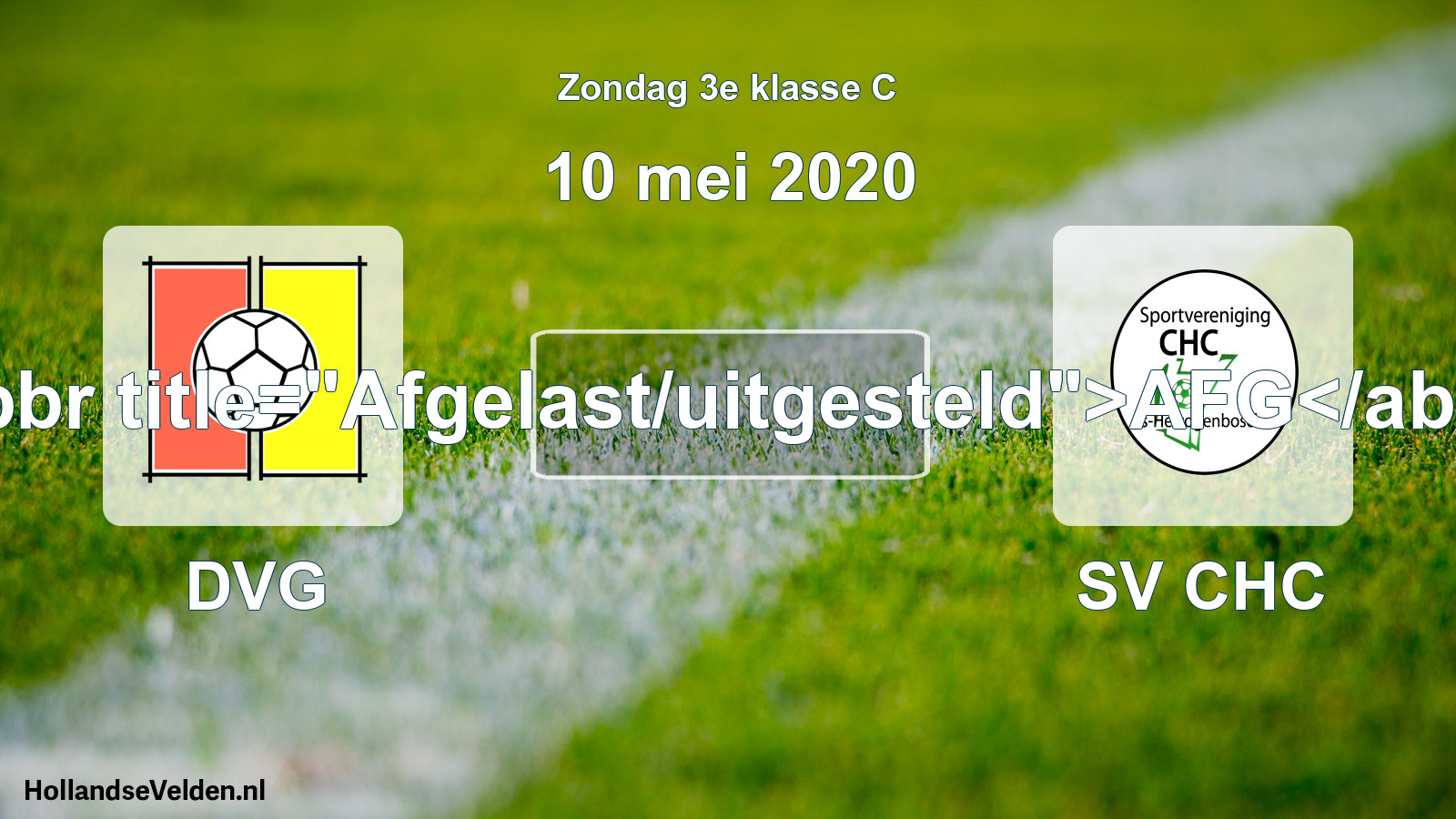 Scheduled Match: DVG - SV CHC (10 May 2020)