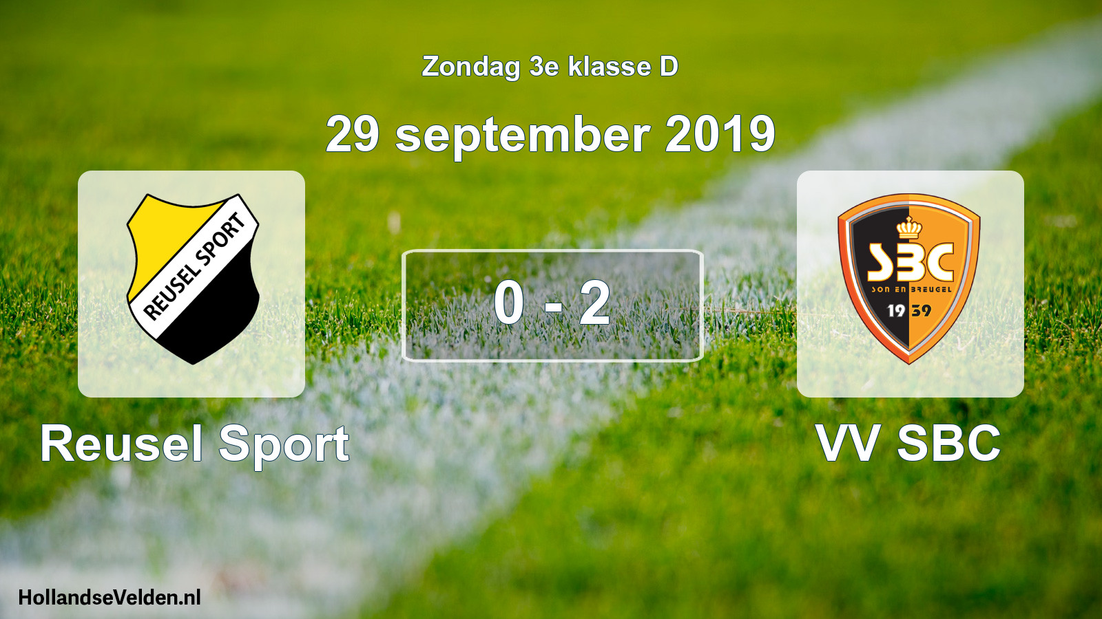 Total number of matches played: Reusel Sport - VV SBC 0 - 2 (29 September 2019)