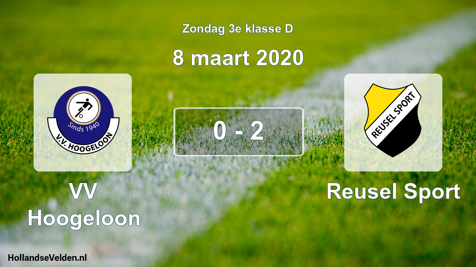 Total number of matches played: VV Hoogeloon - Reusel Sport 0 - 2 (8 March 2020)