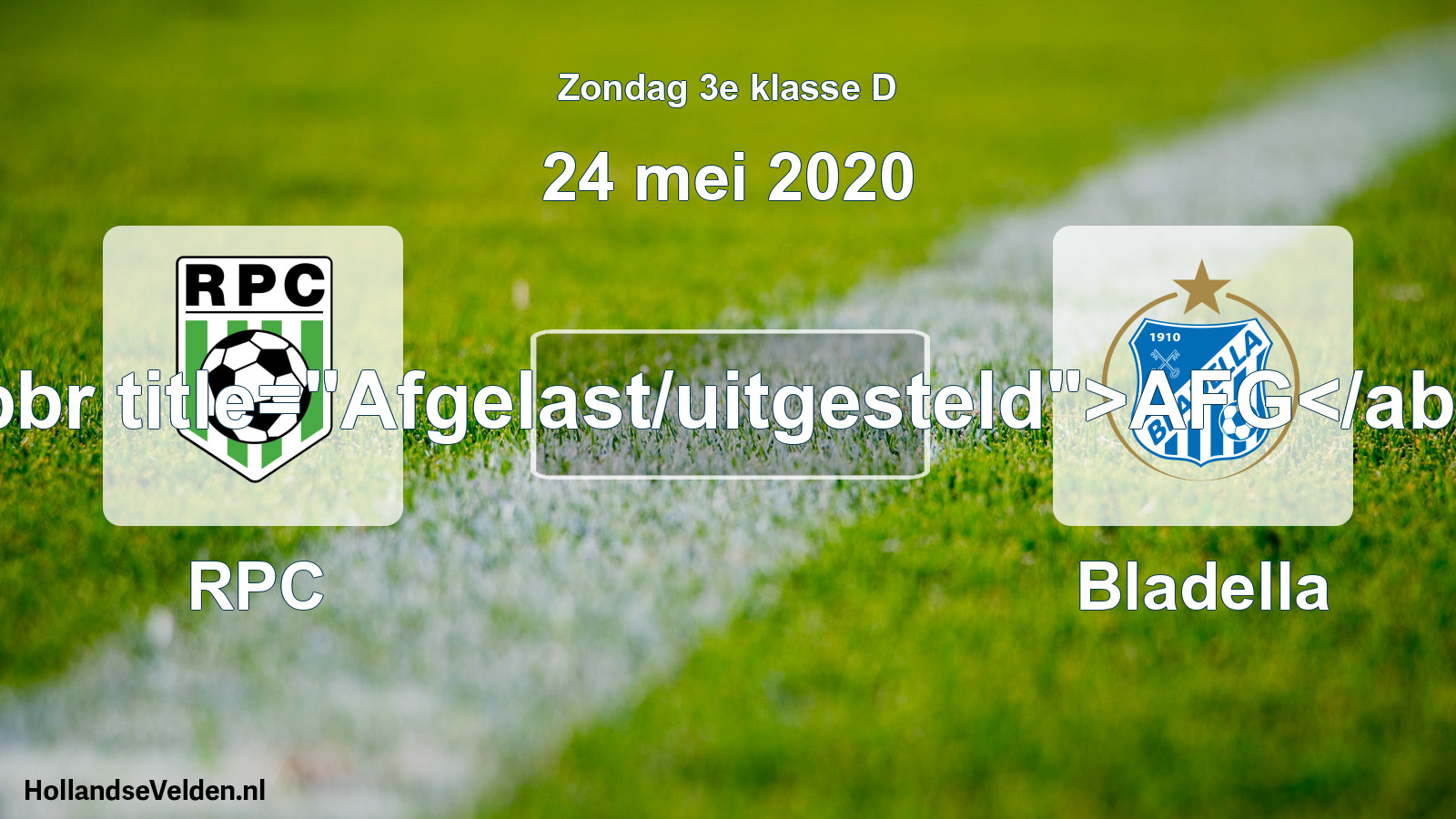 Scheduled Match: RPC - Bladella (24 May 2020)