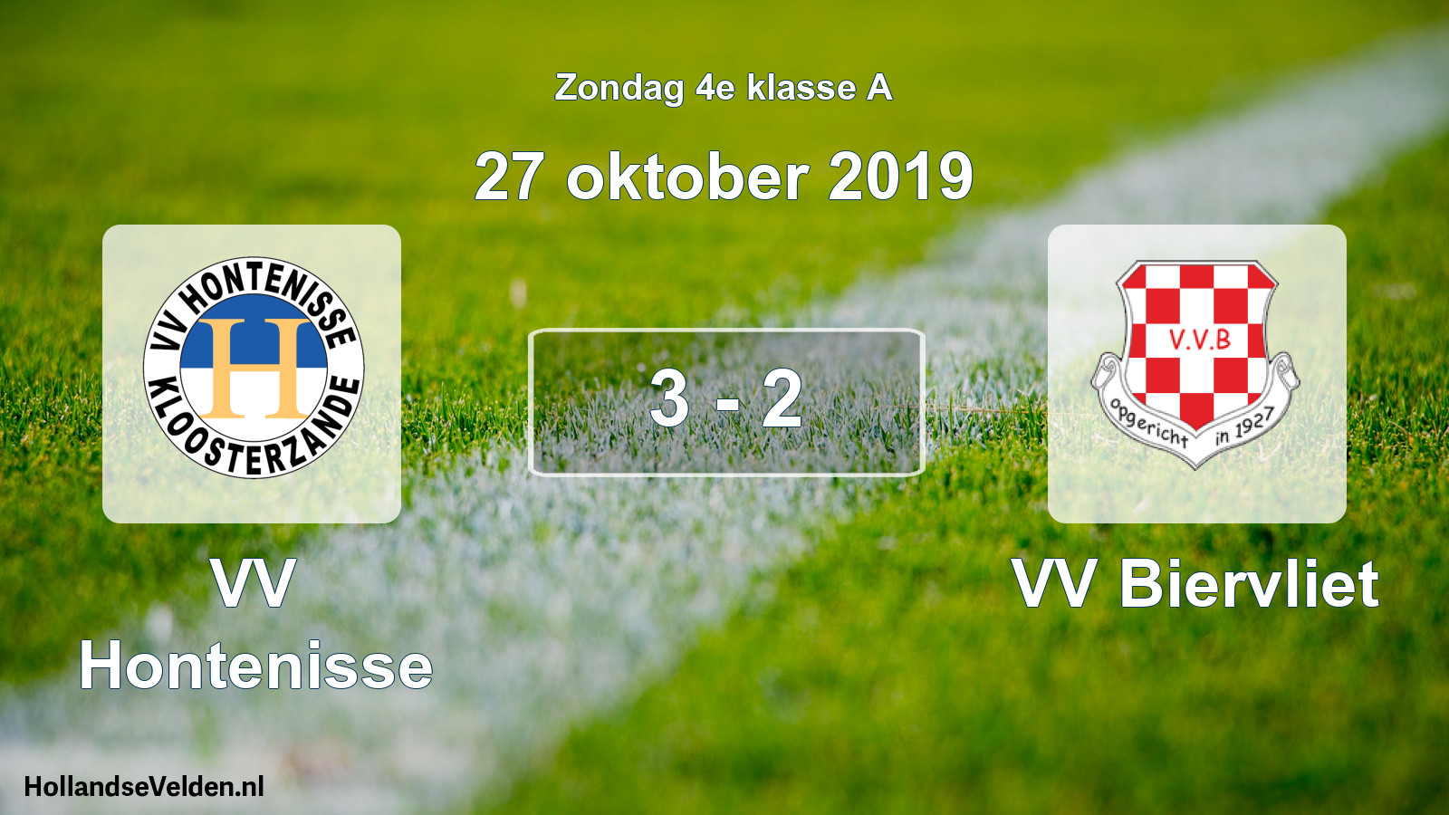 Total number of matches played: VV Hontenisse - VV Biervliet 3 - 2 (27 October 2019)