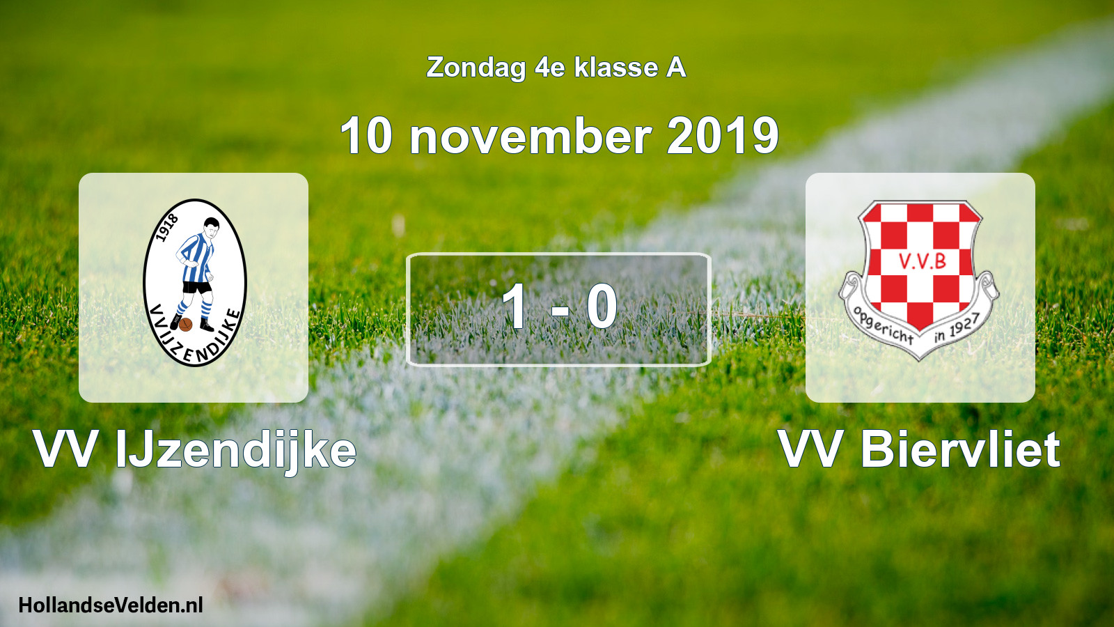 Total number of matches played: VV IJzendijke - VV Biervliet 1 - 0 (10 November 2019)