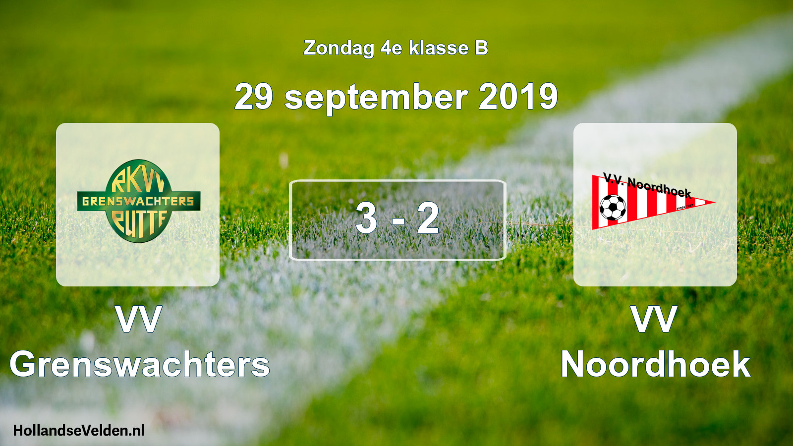 Total number of matches played: VV Grenswachters - VV Noordhoek 3 - 2 (29 September 2019)