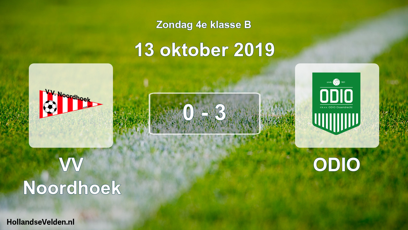 Total number of matches played: VV Noordhoek - ODIO 0 - 3 (13 October 2019)
