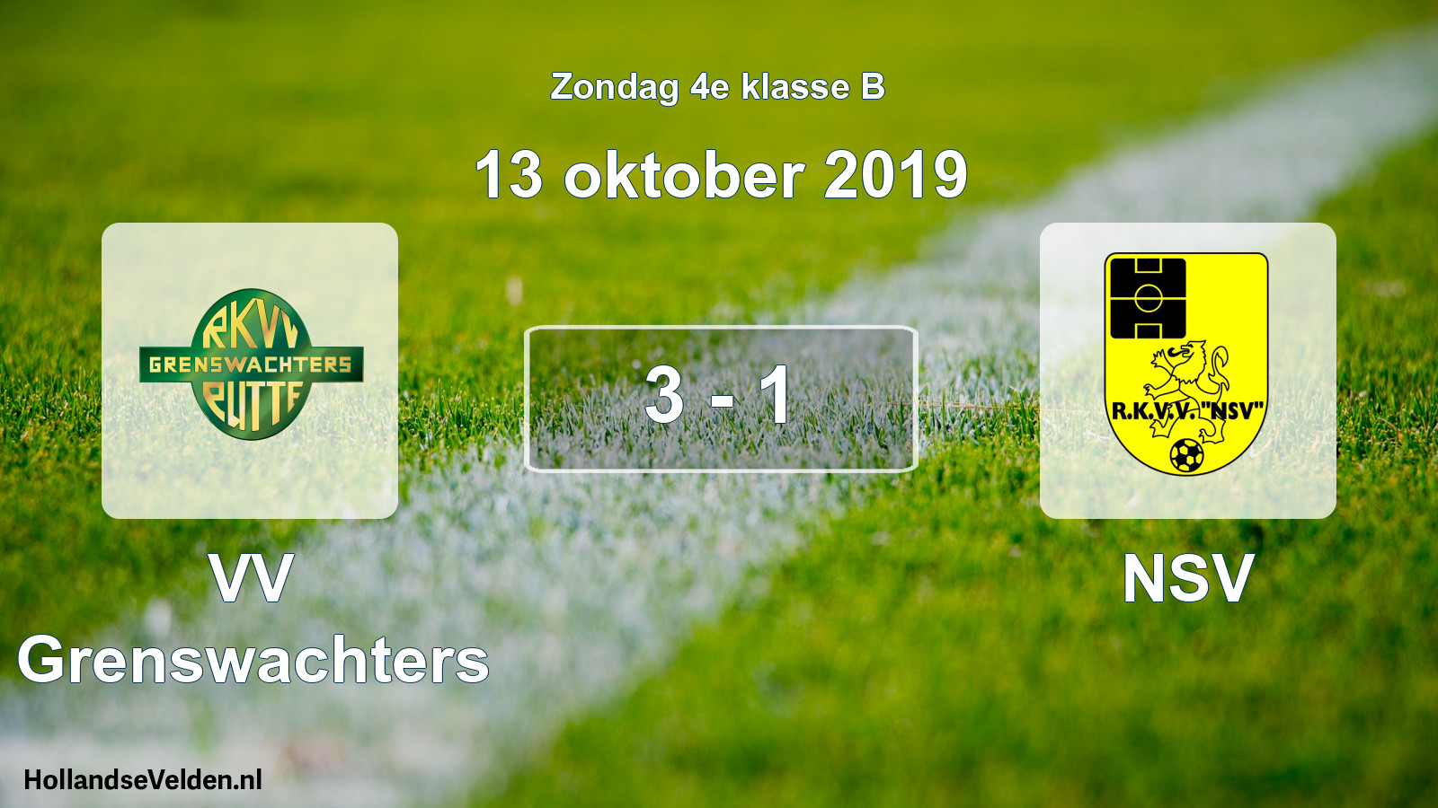 Total number of matches played: VV Grenswachters - NSV 3 - 1 (13 October 2019)