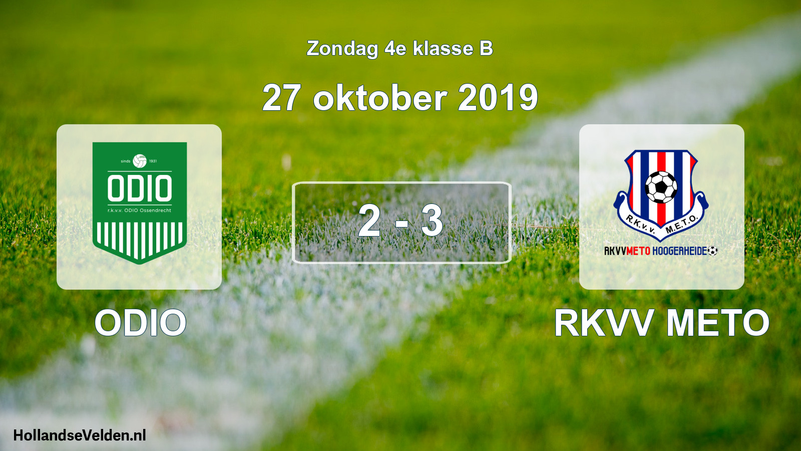 Total number of matches played: ODIO - RKVV METO 2 - 3 (27 October 2019)