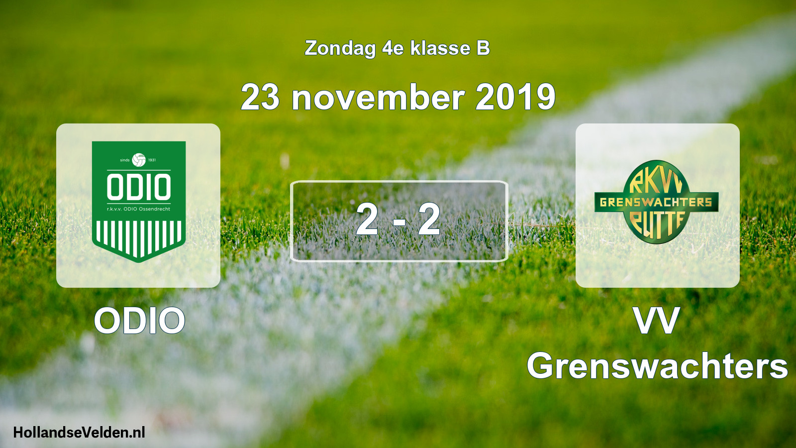 Total number of matches played: ODIO - VV Grenswachters 2 - 2 (23 November 2019)