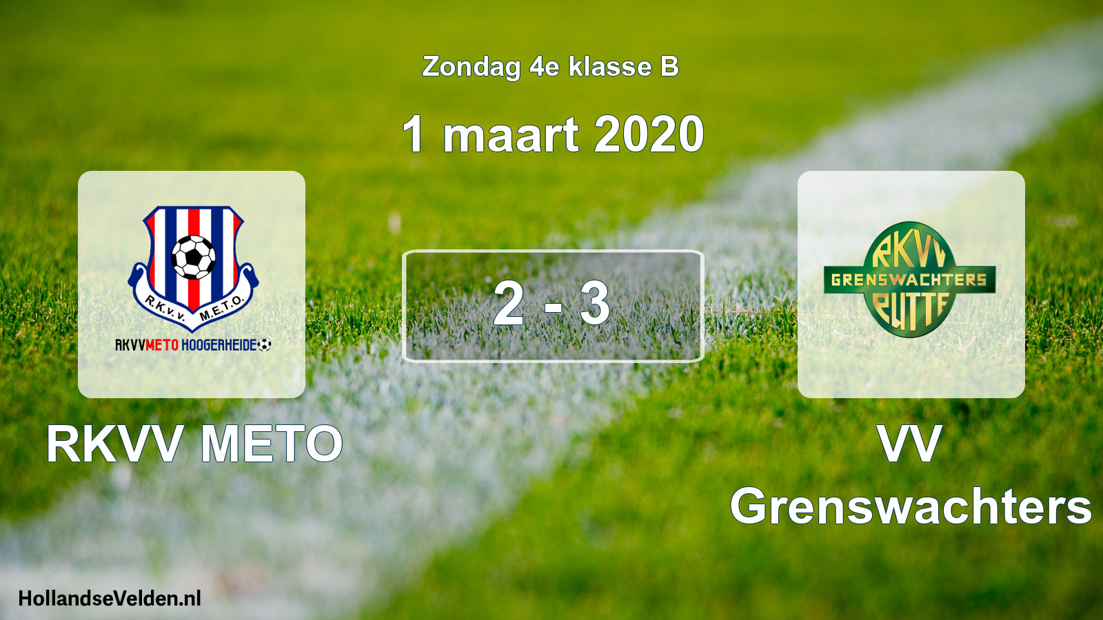 Total number of matches played: RKVV METO - VV Grenswachters 2 - 3 (1 March 2020)