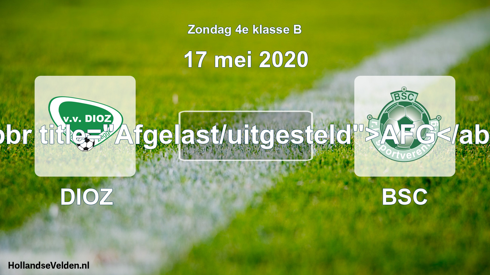 Scheduled Match: DIOZ - BSC (17 May 2020)