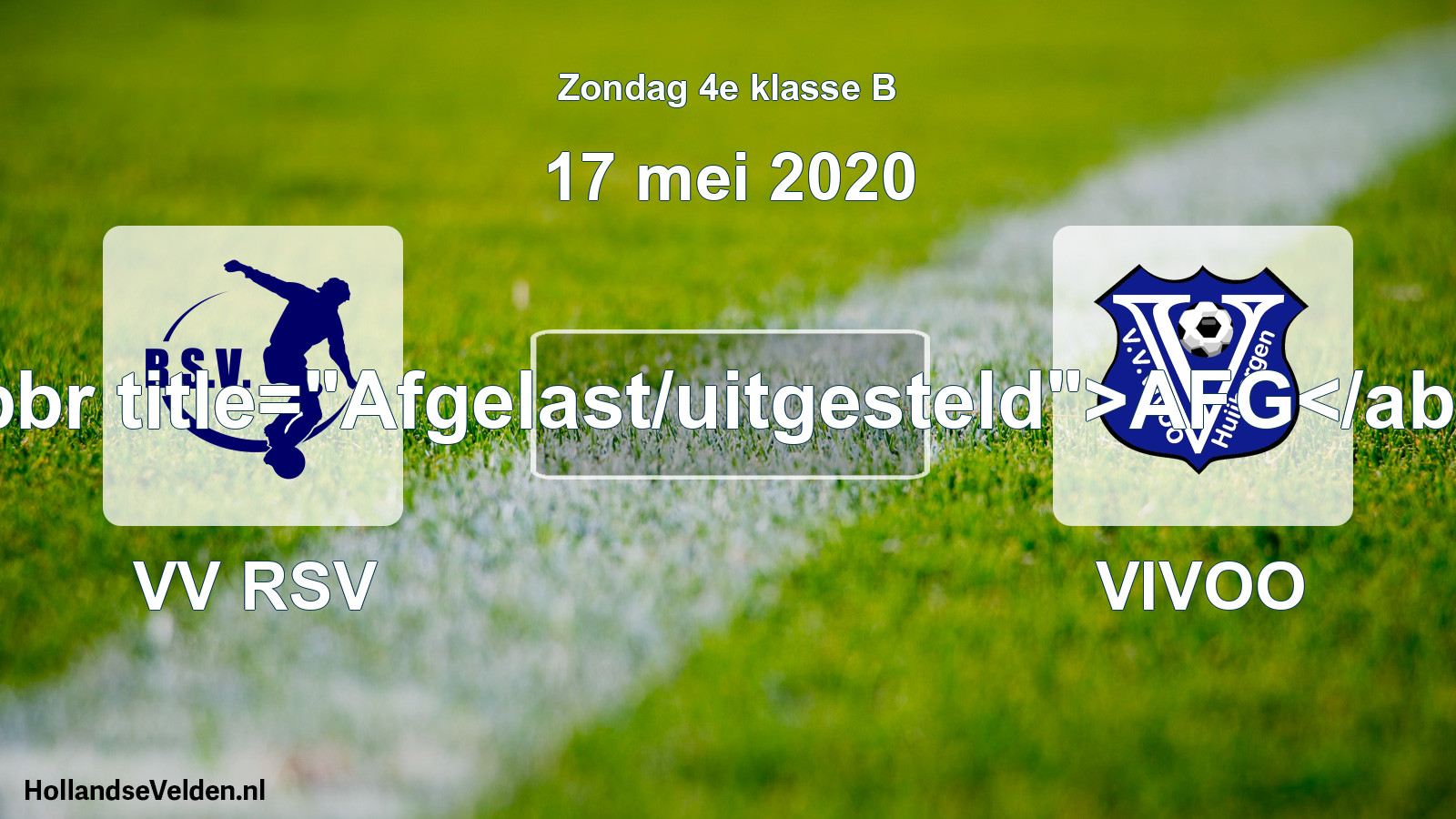 Scheduled Match: VV RSV - VIVOO (17 May 2020)