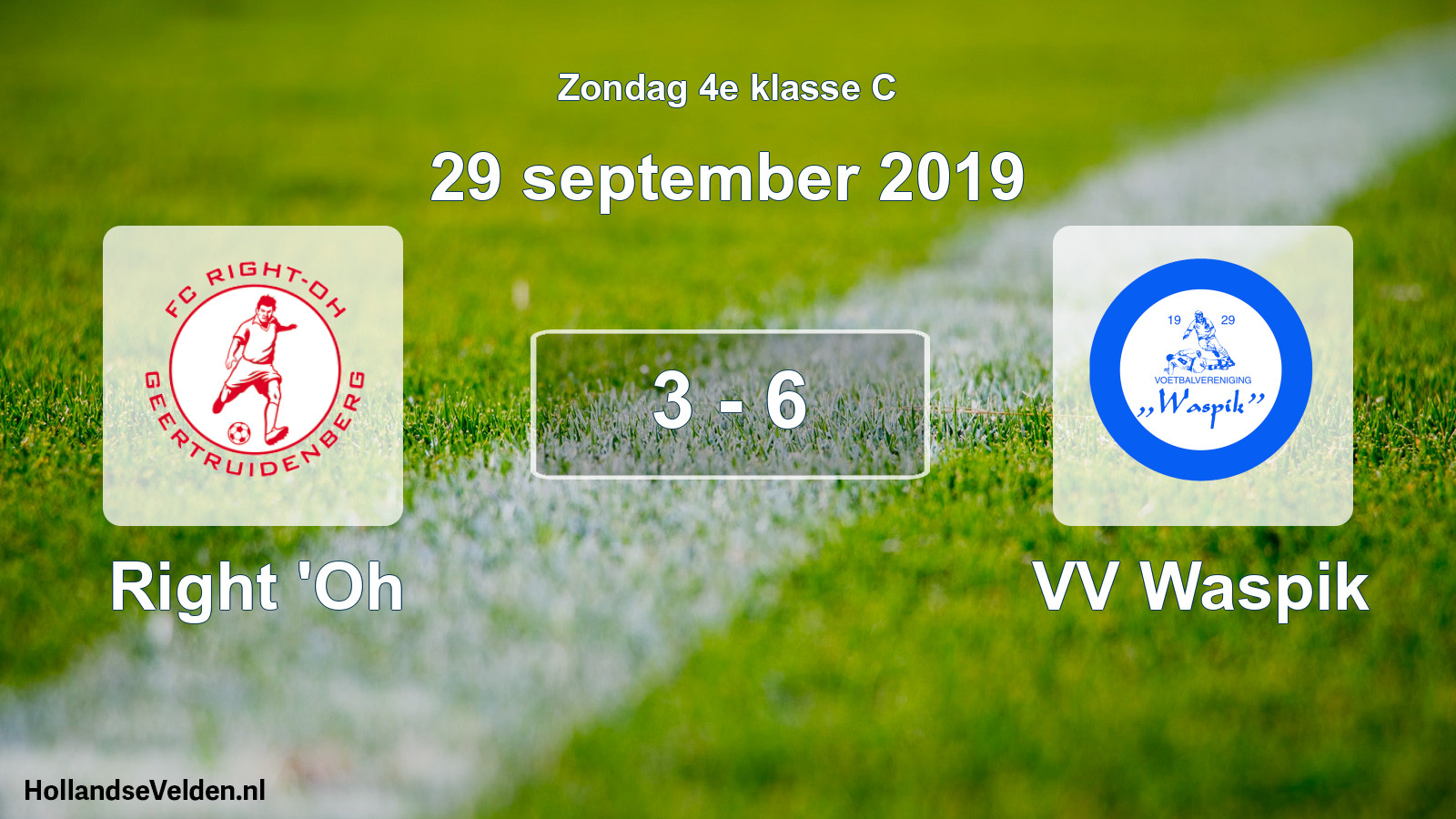 Total number of matches played: Right 'Oh - VV Waspik 3 - 6 (29 September 2019)