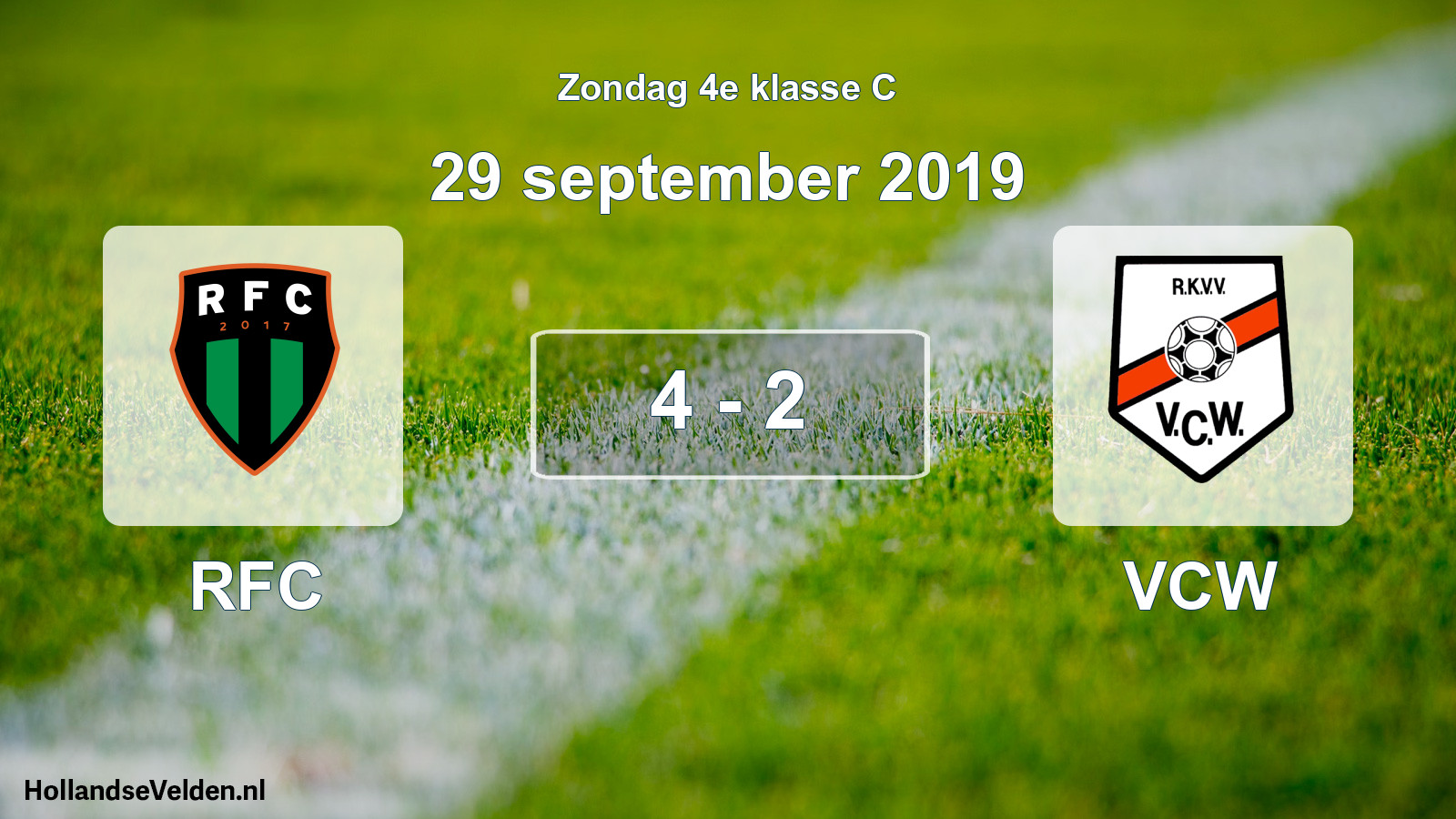 Total number of matches played: RFC - VCW 4 - 2 (29 September 2019)