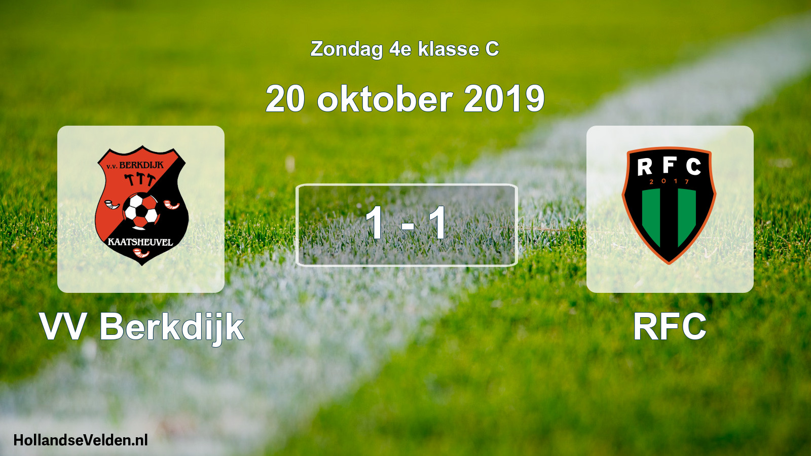 Total number of matches played: VV Berkdijk - RFC 1 - 1 (20 October 2019)