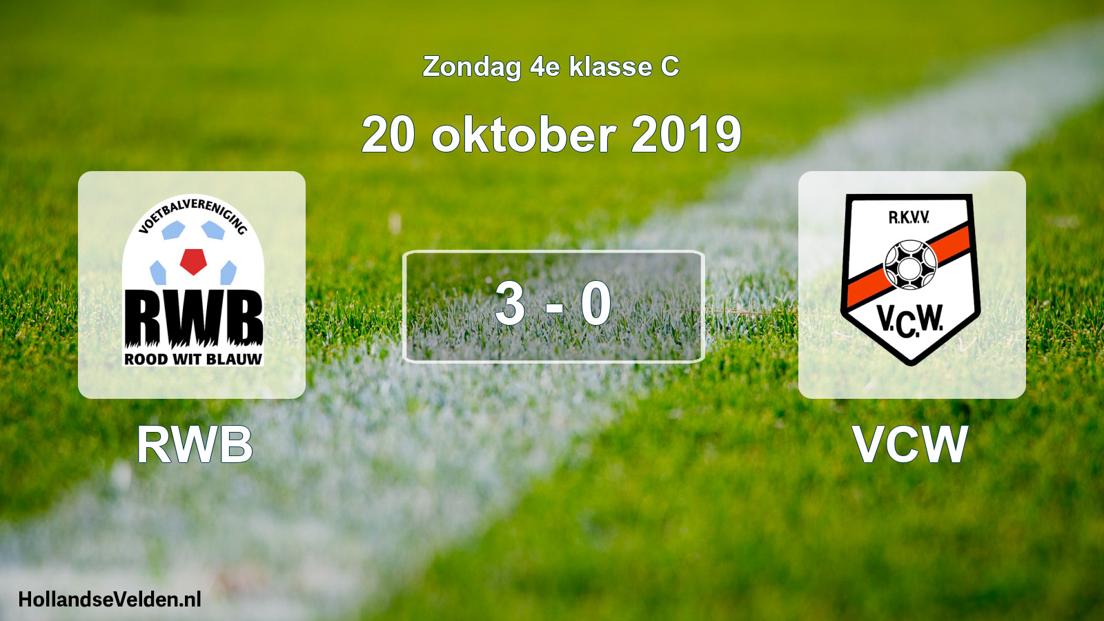 Total number of matches played: RWB - VCW 3 - 0 (20 October 2019)