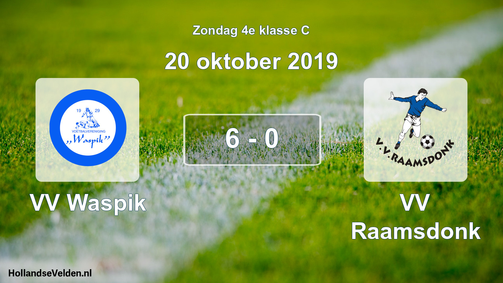 Total number of matches played: VV Waspik - VV Raamsdonk 6 - 0 (20 October 2019)