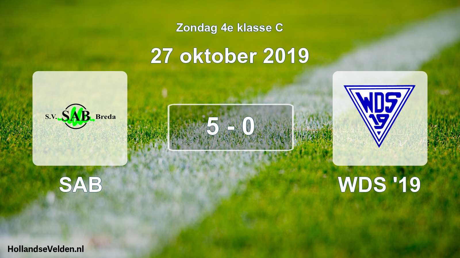 Total number of matches played: SAB - WDS '19 5 - 0 (27 October 2019)