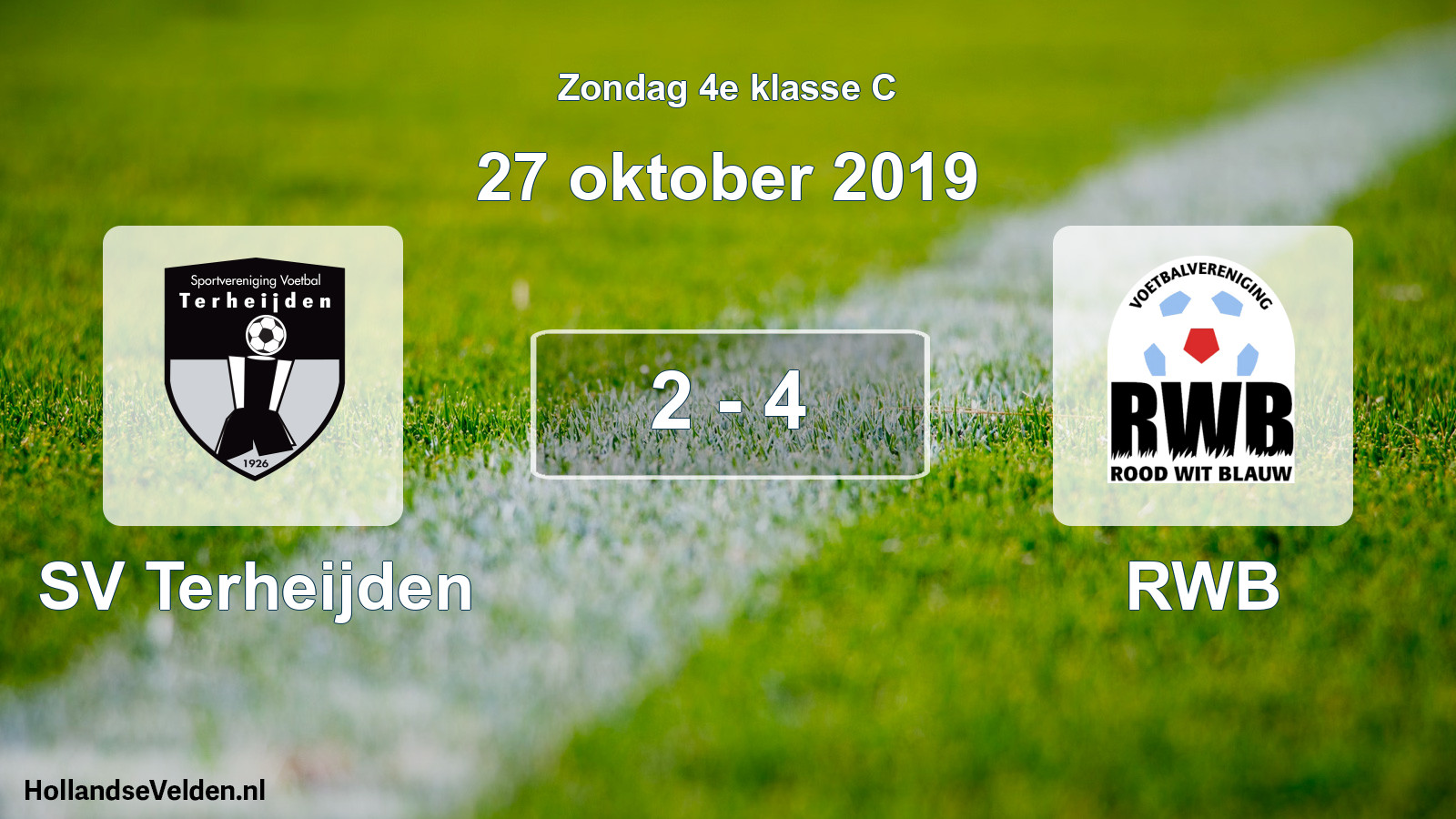 Total number of matches played: SV Terheijden - RWB 2 - 4 (27 October 2019)
