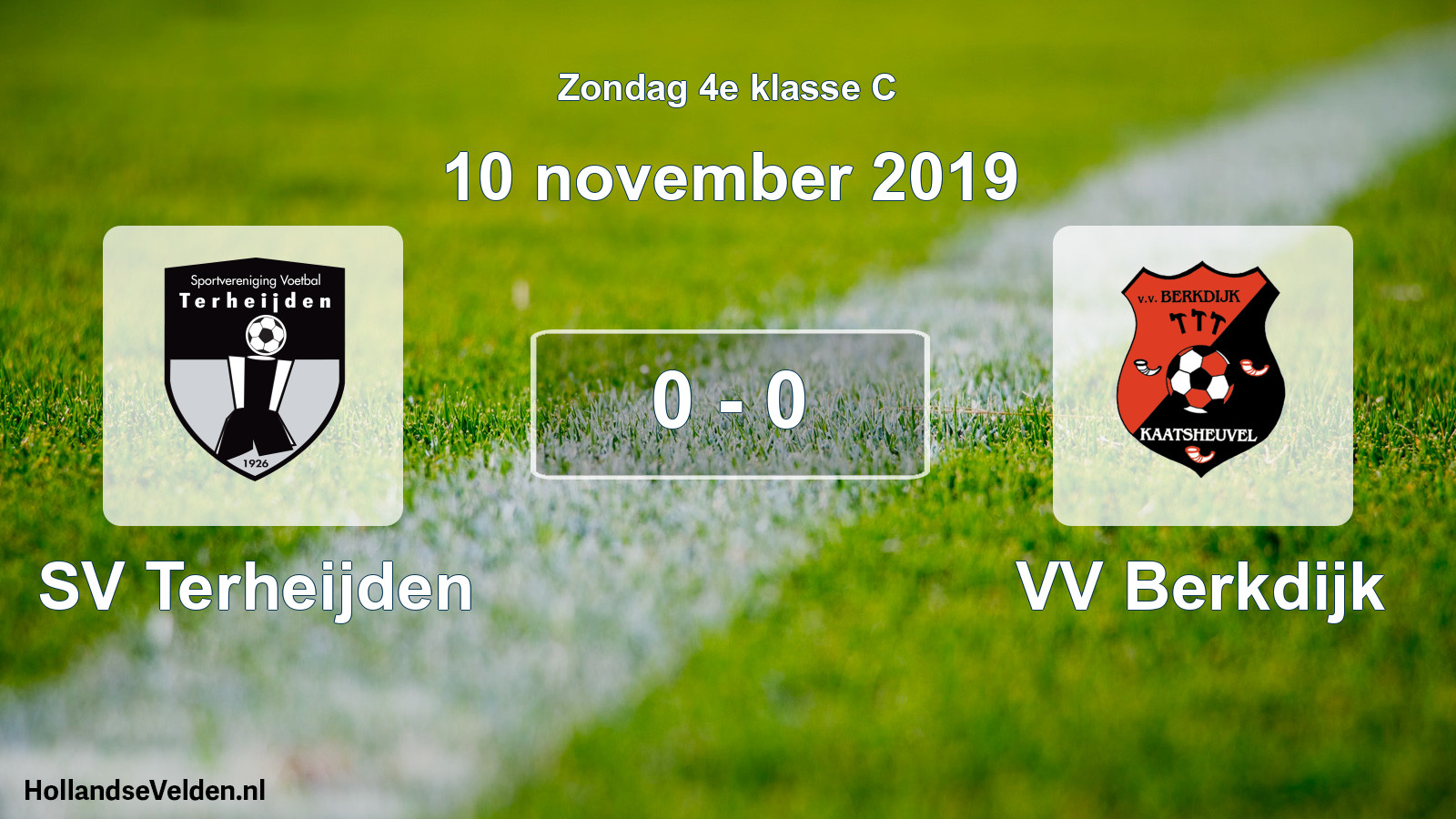 Total number of matches played: SV Terheijden - VV Berkdijk 0 - 0 (10 November 2019)
