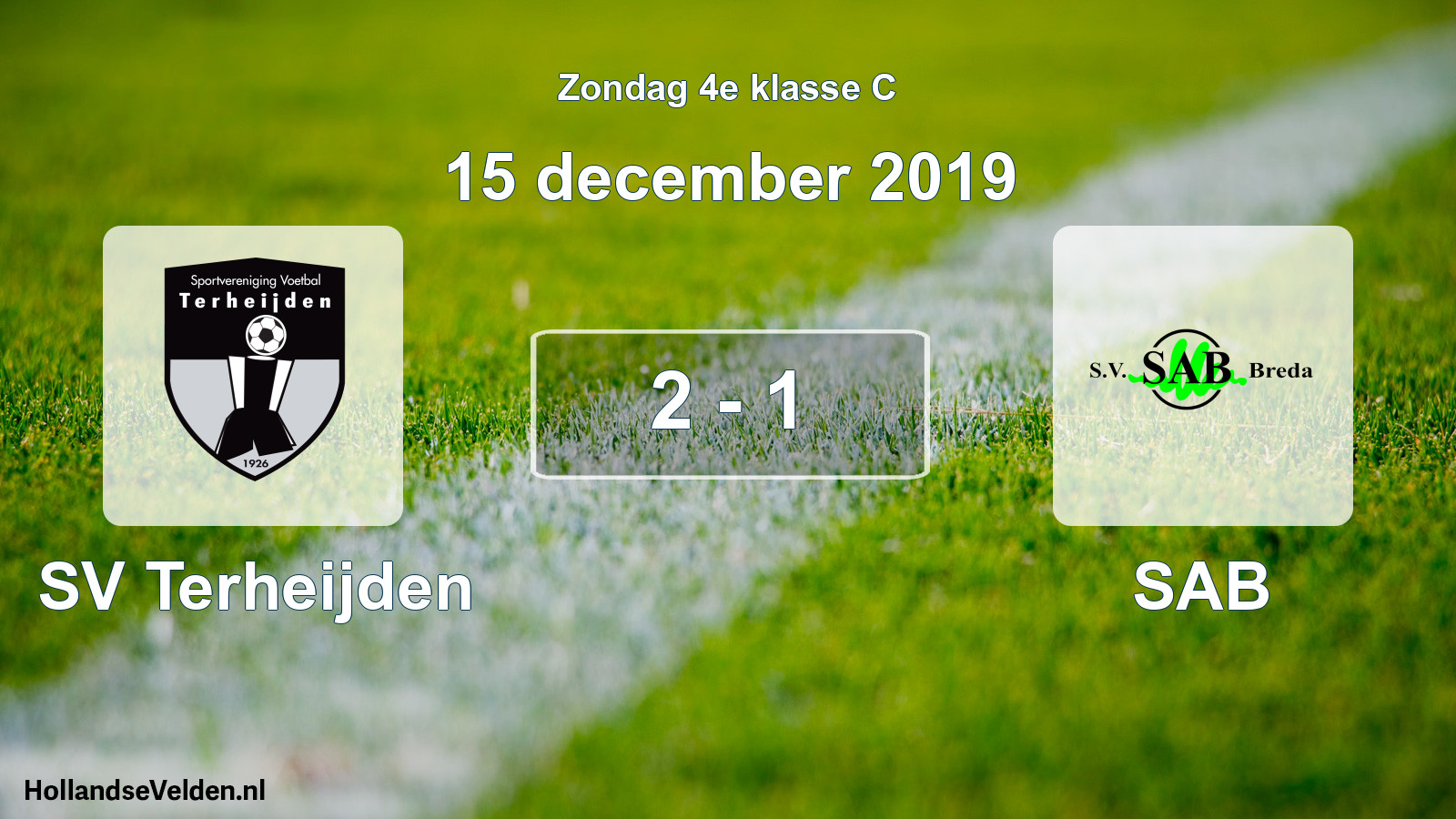 Total number of matches played: SV Terheijden - SAB 2 - 1 (15 December 2019)