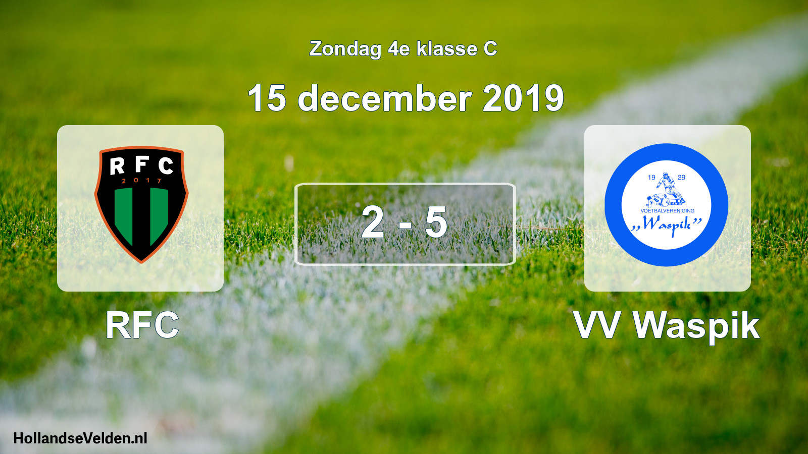 Total number of matches played: RFC - VV Waspik 2 - 5 (15 December 2019)