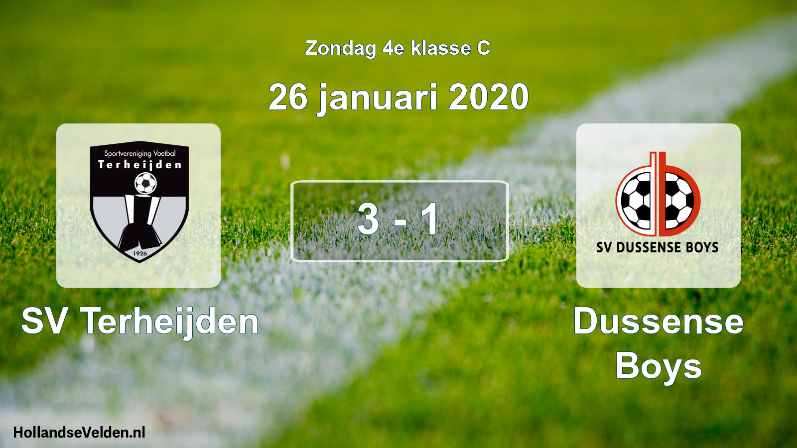 Total number of matches played: SV Terheijden - Dussense Boys 3 - 1 (26 January 2020)