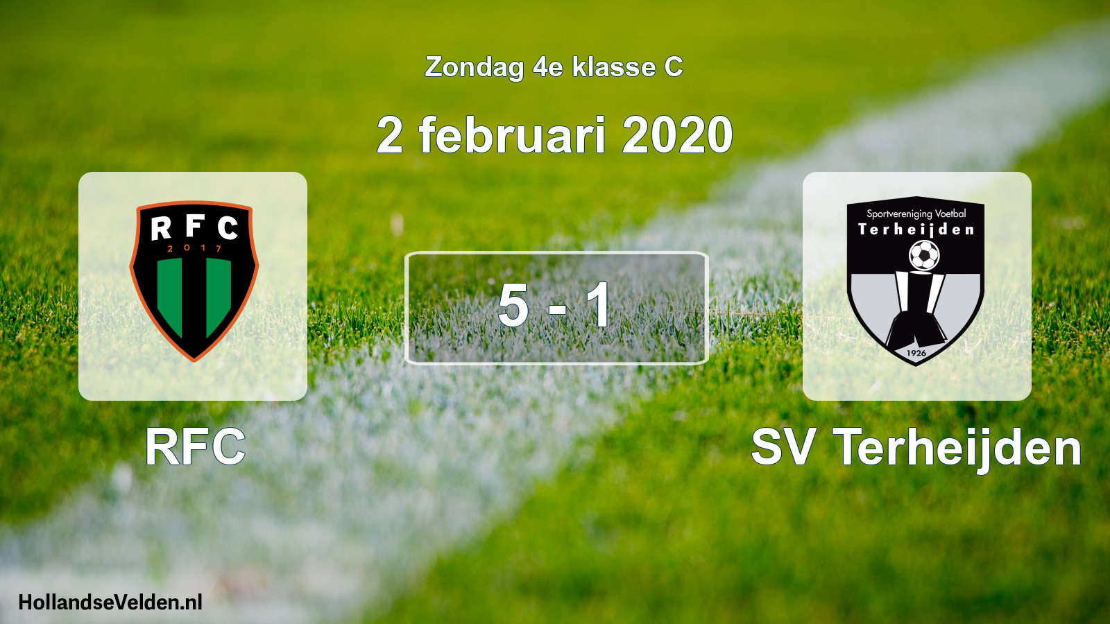 Total number of matches played: RFC - SV Terheijden 5 - 1 (2 February 2020)