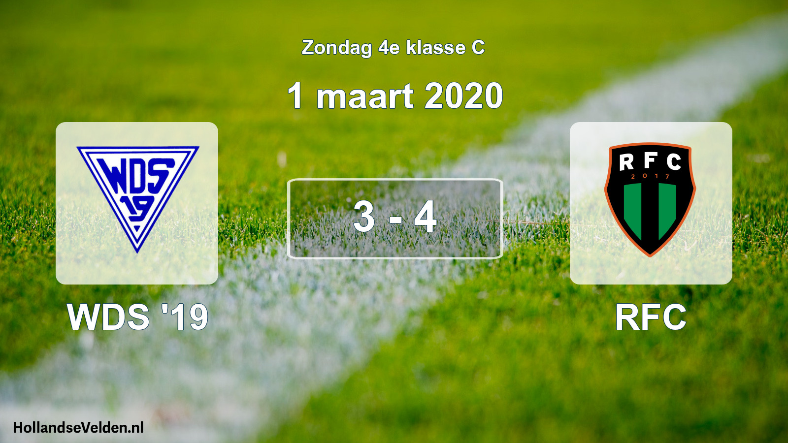 Total number of matches played: WDS '19 - RFC 3 - 4 (1 March 2020)