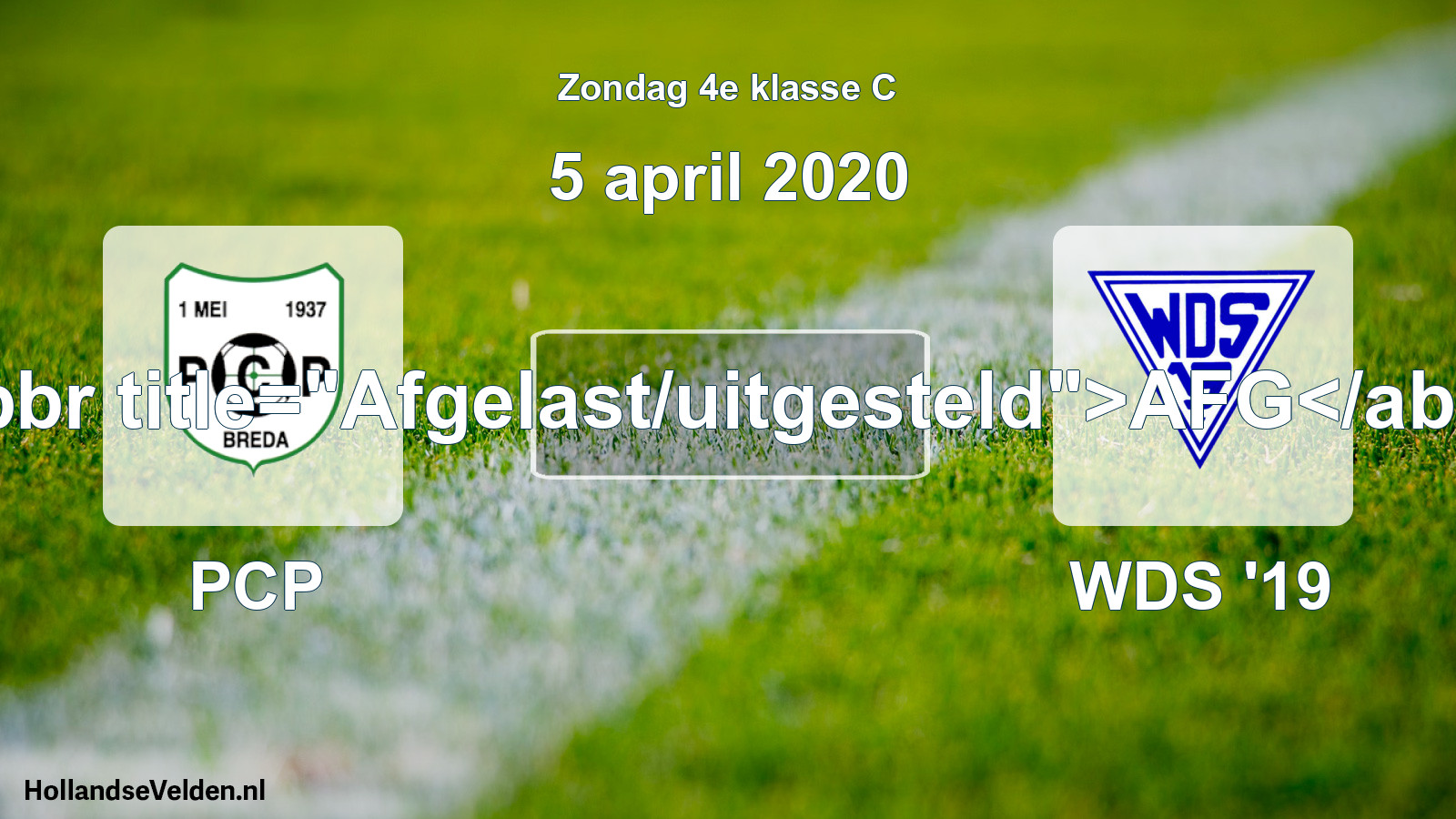 Scheduled Match: PCP - WDS '19 (5 April 2020)