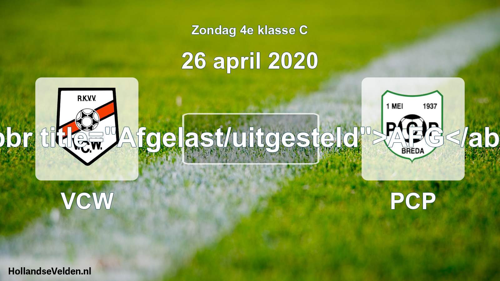 Scheduled Match: VCW - PCP (26 April 2020)
