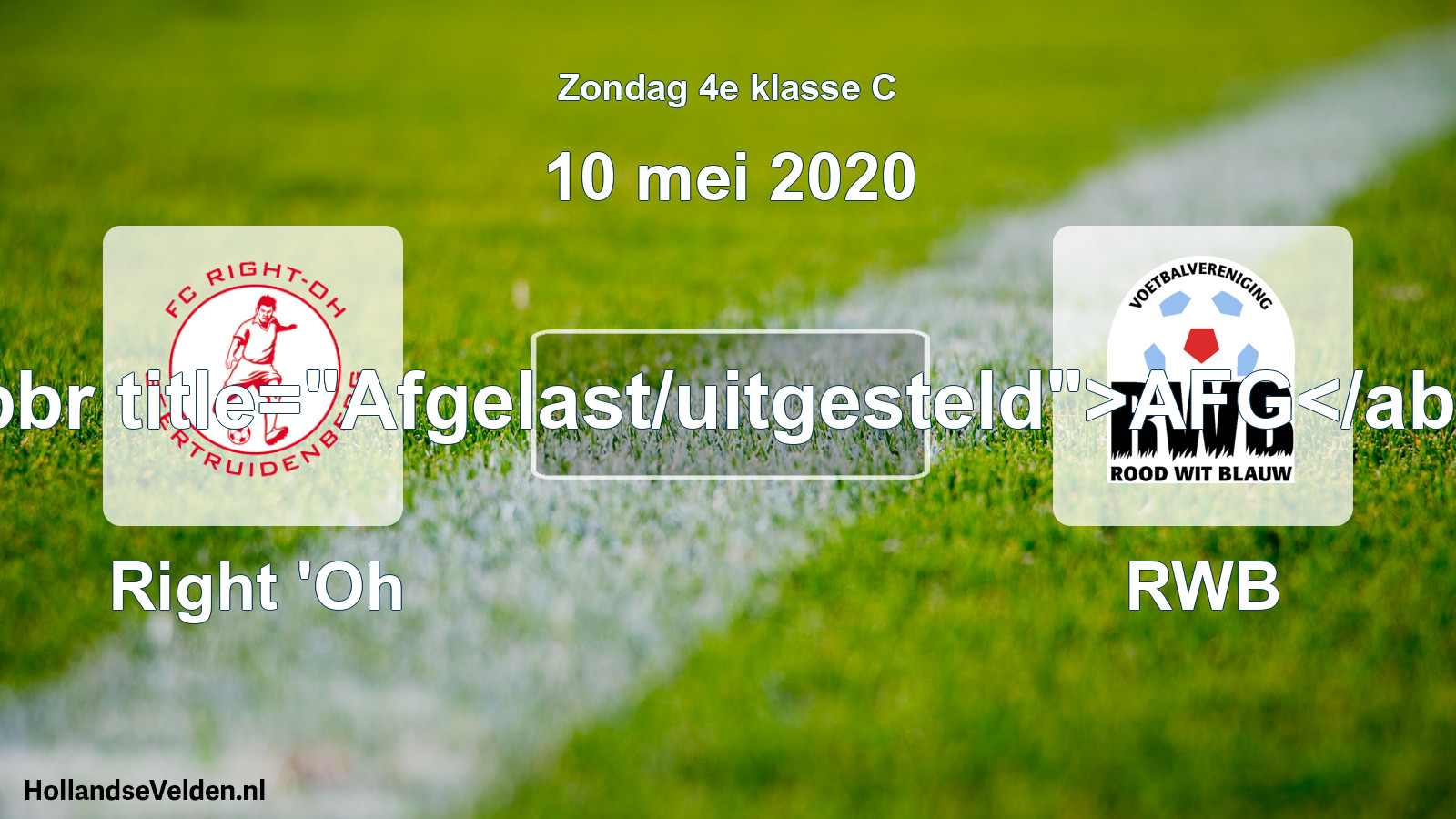 Scheduled Match: Right 'Oh - RWB (10 May 2020)