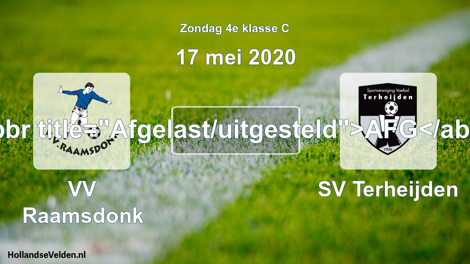 Scheduled Match: VV Raamsdonk - SV Terheijden (17 May 2020)