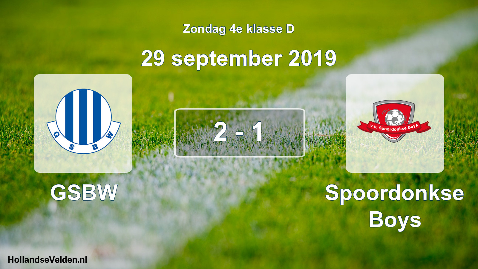 Total number of matches played: GSBW - Spoordonkse Boys 2 - 1 (29 September 2019)