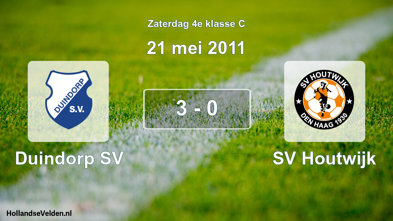 Total number of matches played: Duindorp SV - SV Houtwijk 3 - 0 (21 May 2011)