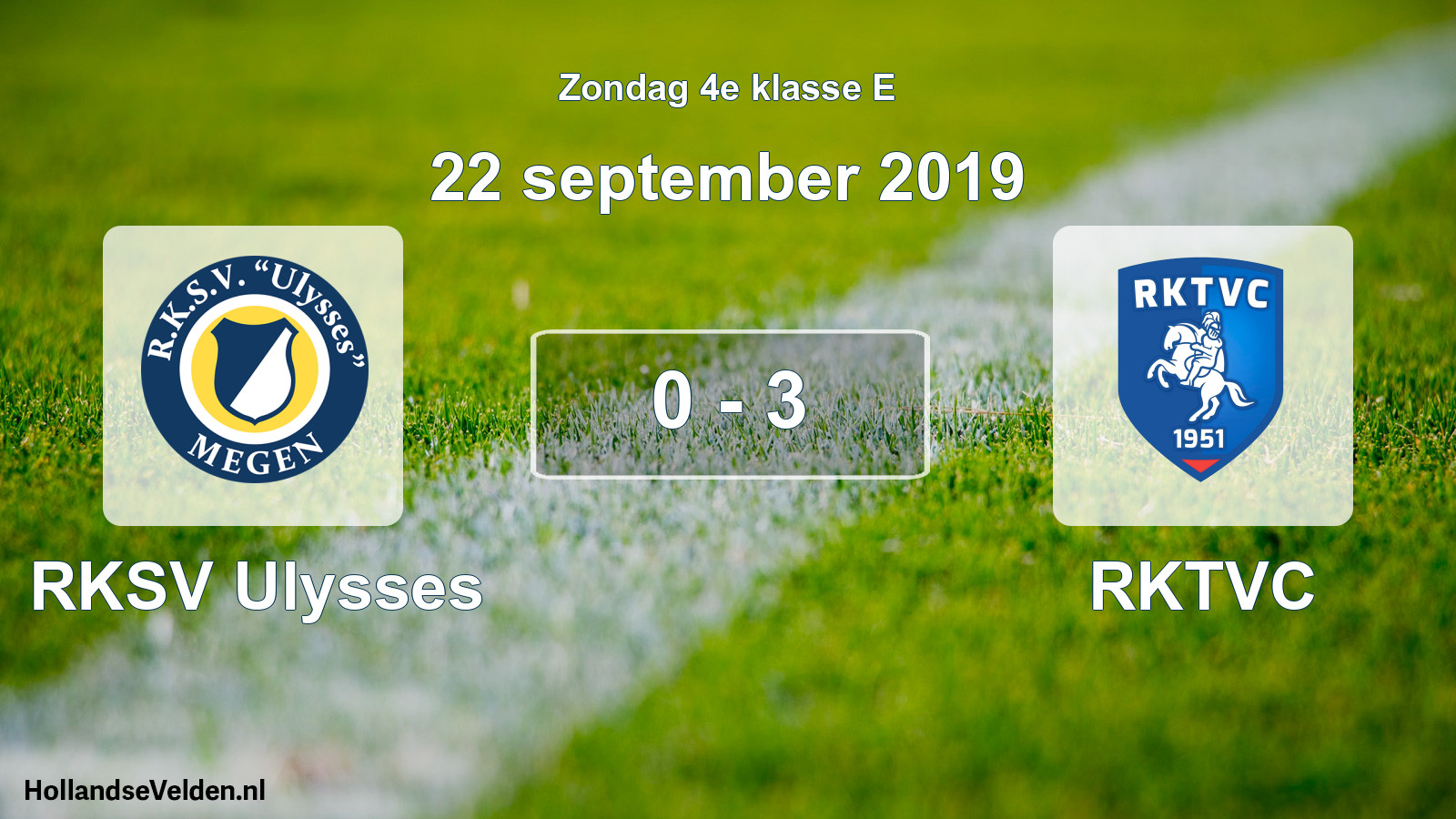 Total number of matches played: RKSV Ulysses - RKTVC 0 - 3 (22 September 2019)