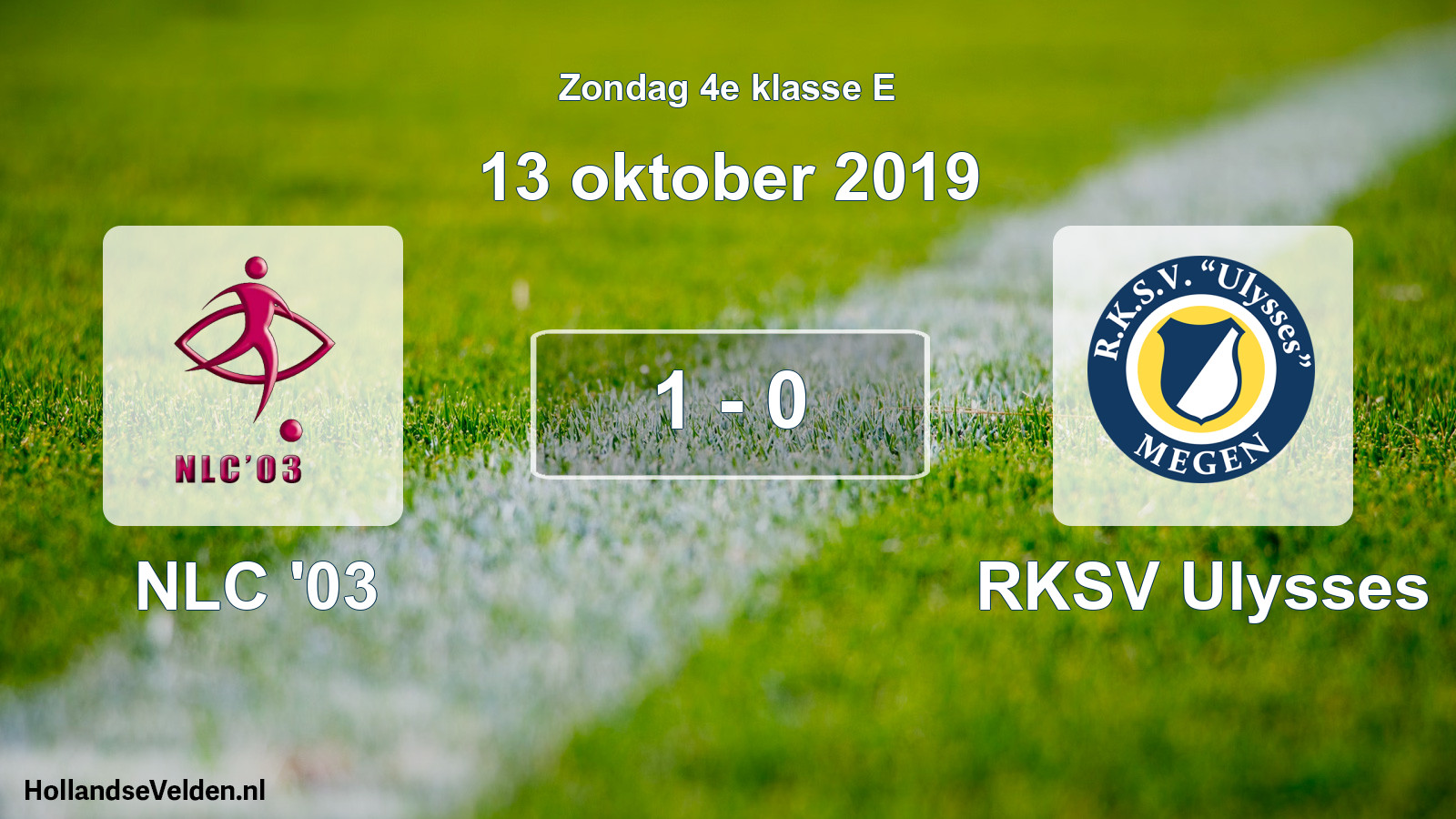 Total number of matches played: NLC '03 - RKSV Ulysses 1 - 0 (13 October 2019)