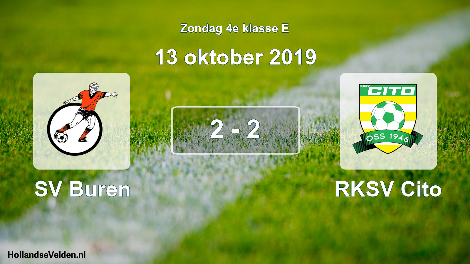 Total number of matches played: SV Buren - RKSV Cito 2 - 2 (13 October 2019)