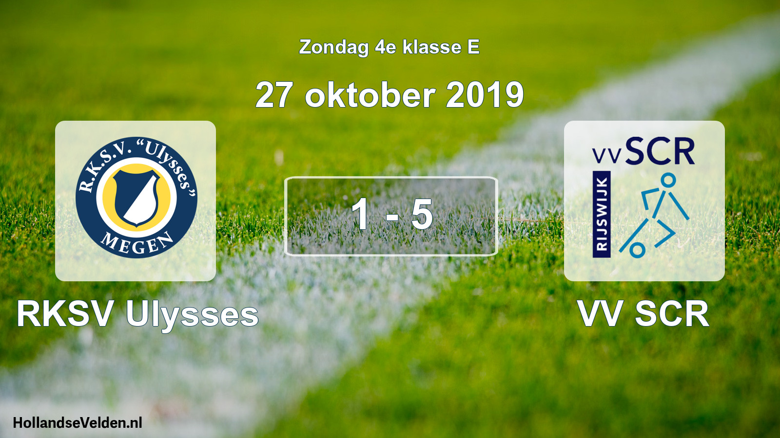 Total number of matches played: RKSV Ulysses - VV SCR 1 - 5 (27 October 2019)
