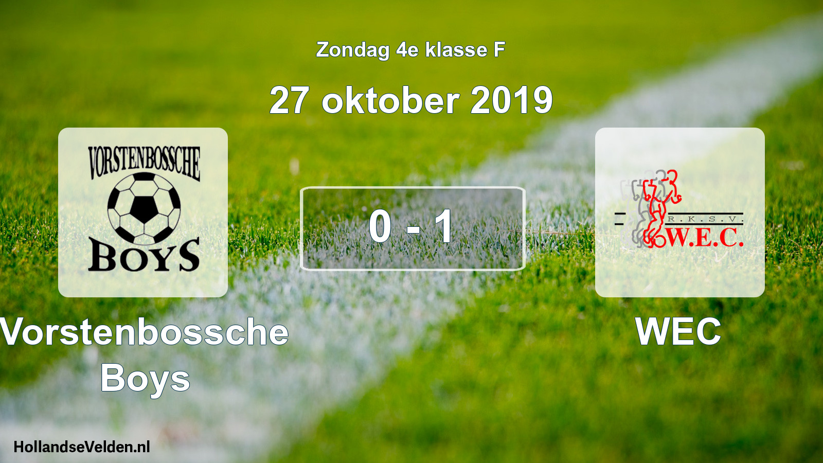Total number of matches played: Vorstenbossche Boys - WEC 0 - 1 (27 October 2019)