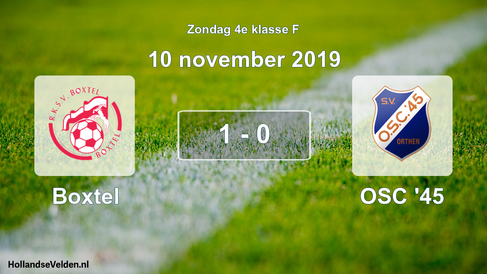 Total number of matches played: Boxtel - OSC '45 1 - 0 (10 November 2019)