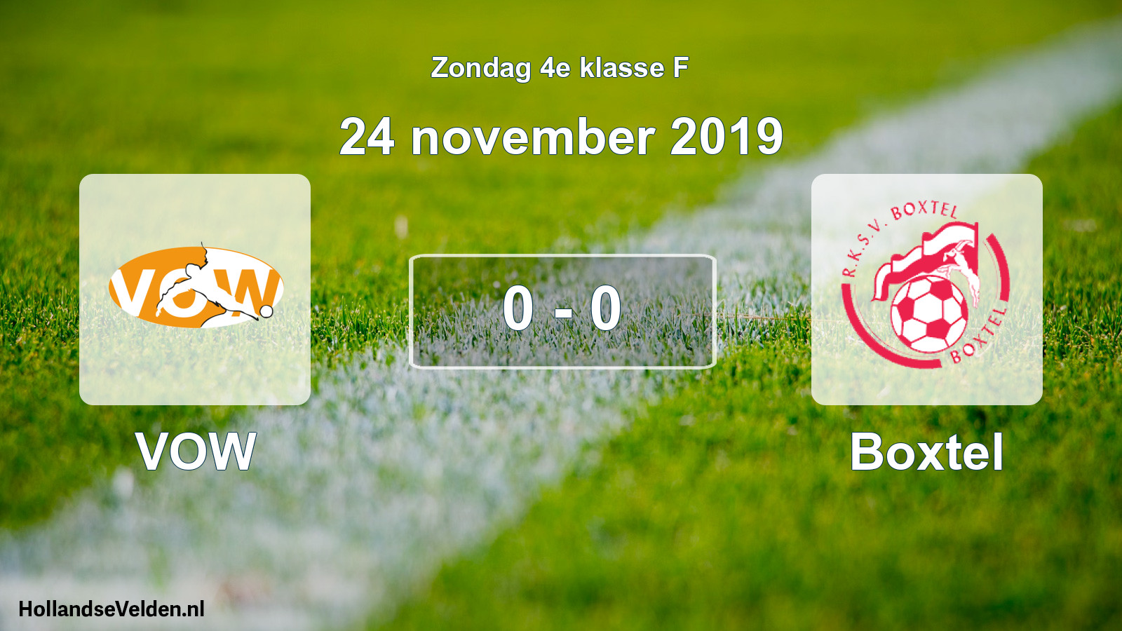 Total number of matches played: VOW - Boxtel 0 - 0 (24 November 2019)