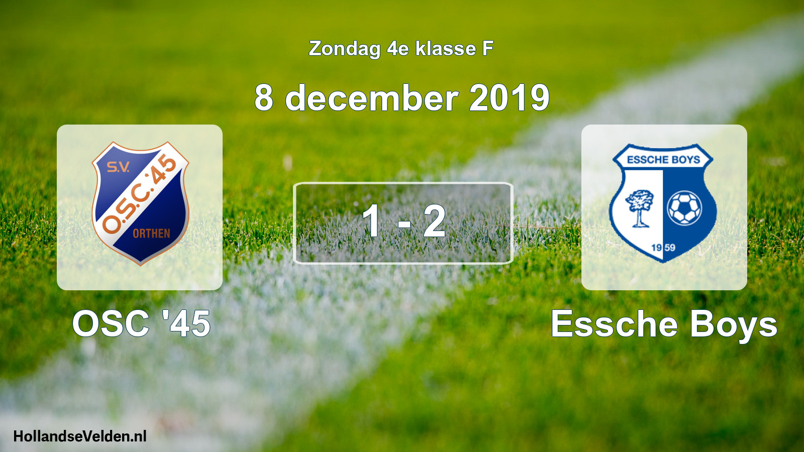 Total number of matches played: OSC '45 - Essche Boys 1 - 2 (8 December 2019)