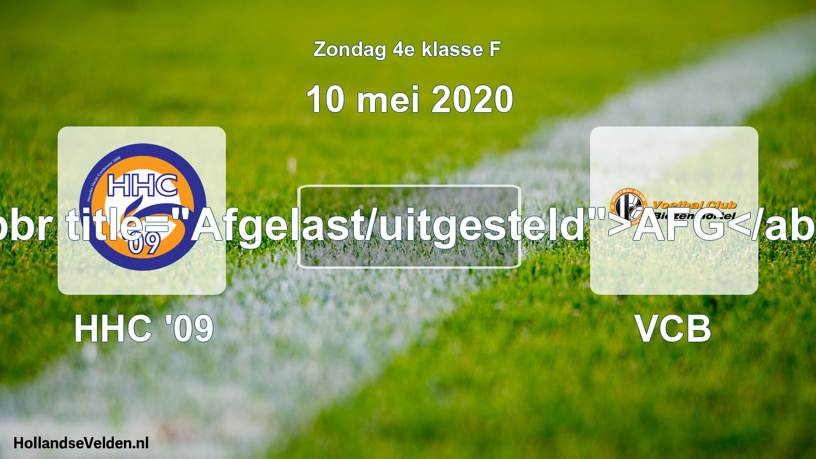 Scheduled Match: HHC '09 - VCB (10 May 2020)