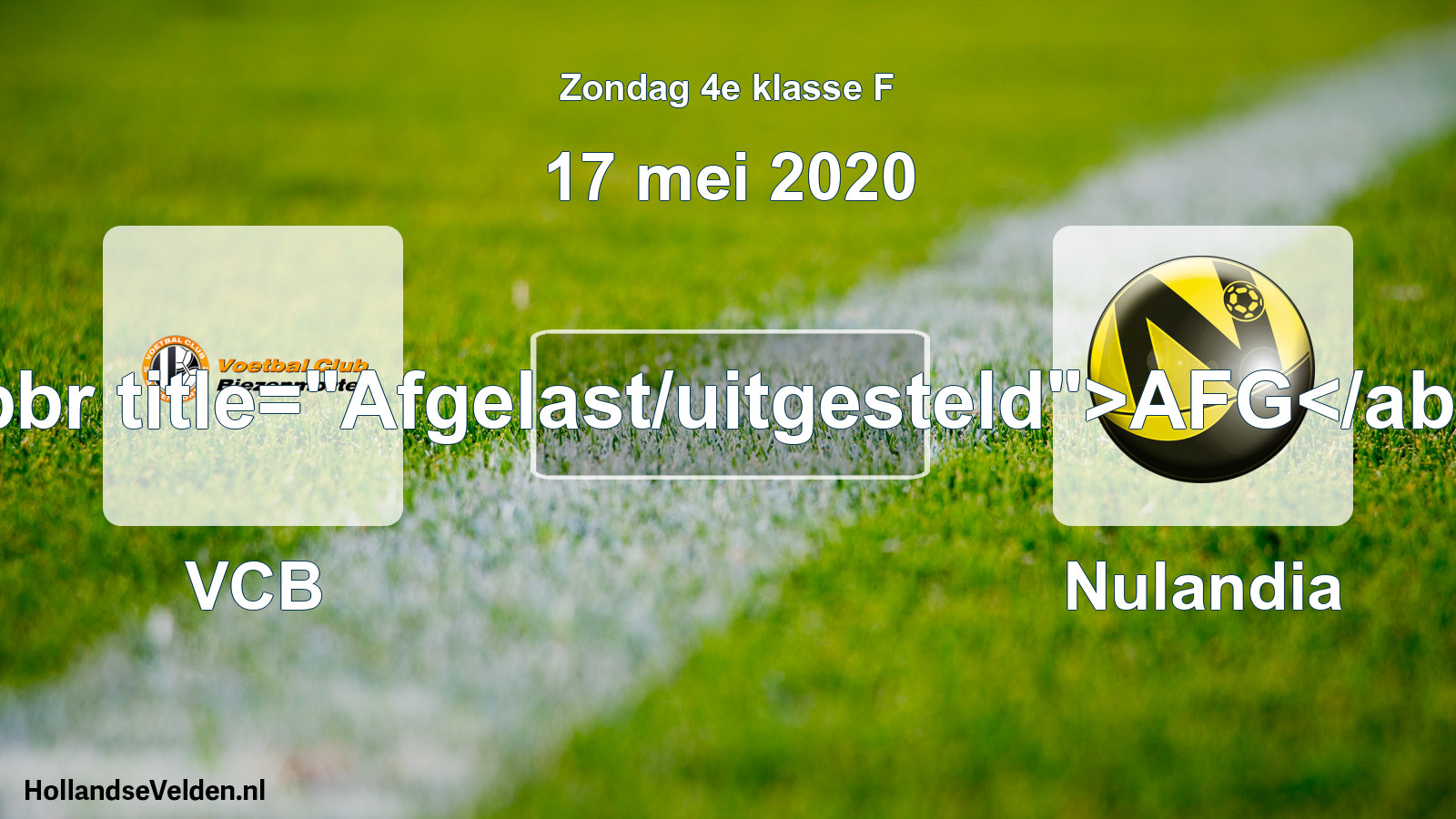 Scheduled Match: VCB - Nulandia (17 May 2020)