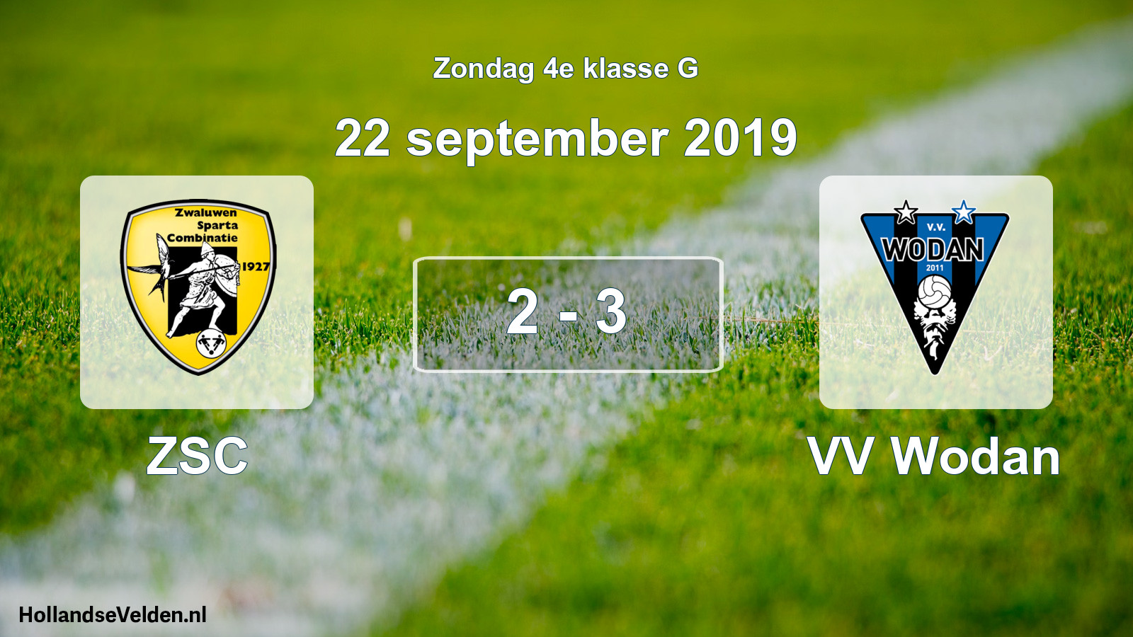 Total number of matches played: ZSC - VV Wodan 2 - 3 (22 September 2019)