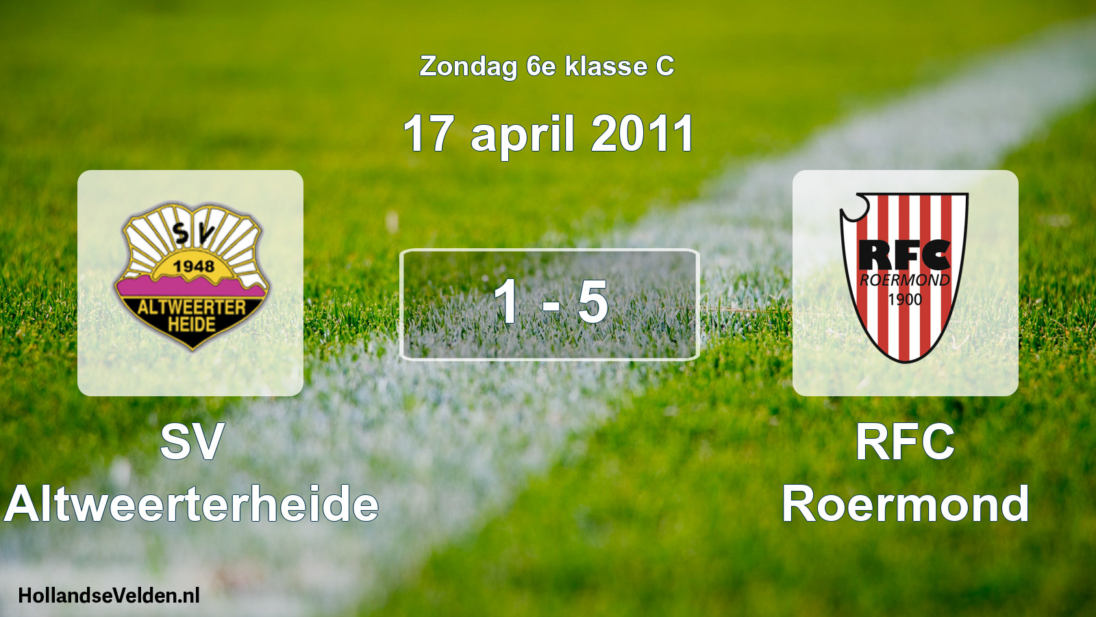 Total number of matches played: SV Altweerterheide - RFC Roermond 1 - 5 (17 April 2011)