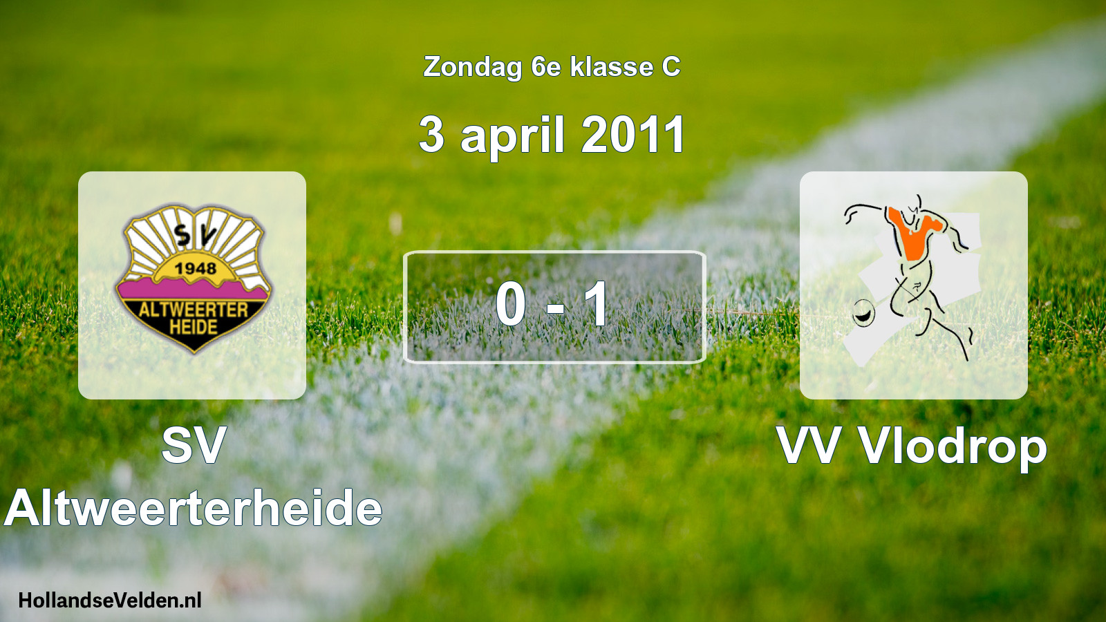 Total number of matches played: SV Altweerterheide - VV Vlodrop 0 - 1 (3 April 2011)